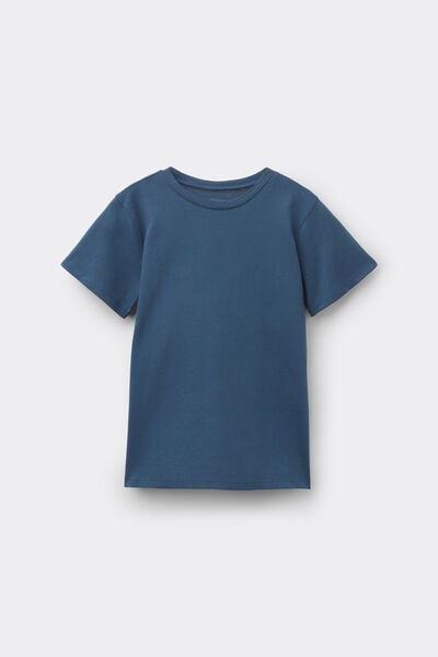 Tezenis T-Shirt Basic Girocollo Bambini In 100% Cotone Unisex Unisex Blu Taglia 2-3 A (92-98 Cm)-image