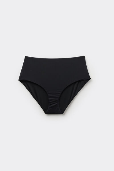 Tezenis Braguita de Bikini de Cintura Alta Microfibra Reciclada Mujer Negro