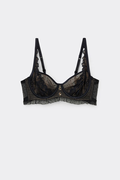Tezenis Sujetador Balconette Paris Petite Bon Ton Mujer Negro