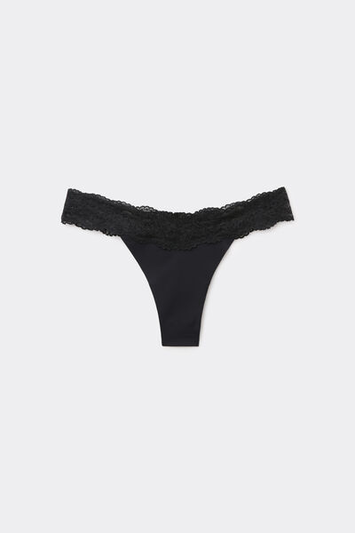 Tezenis Braguita Brasileña Microfibra Sin Costuras Encaje Mujer