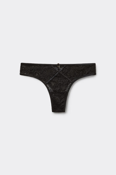 Tezenis Braguita Brasileña Essential Details Mujer Negro
