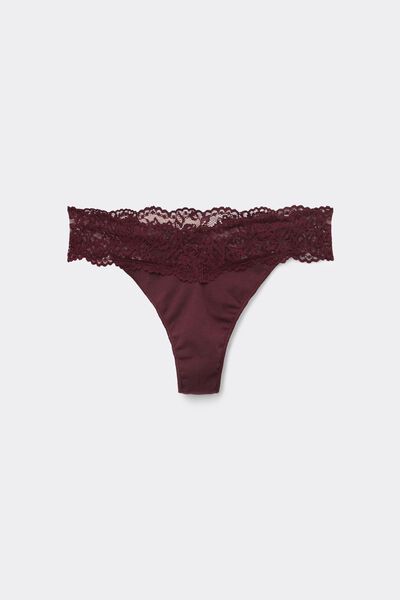Tezenis Braguita Brasileña Algodón y Encaje Reciclado Mujer