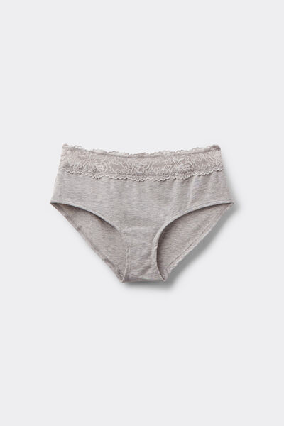 Tezenis Culotte de Algodón con Encaje Reciclado Mujer