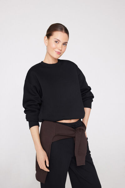 Tezenis Sudadera Gruesa con Cuello Redondo Cepillada Mujer