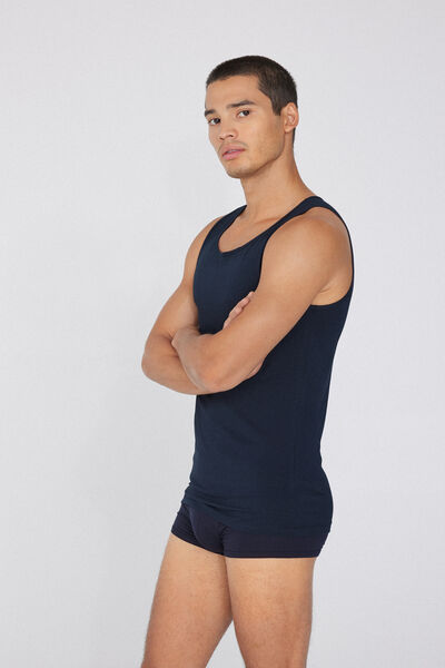 Tezenis Camiseta de Tirantes Anchos de Algodón Elástico Hombre