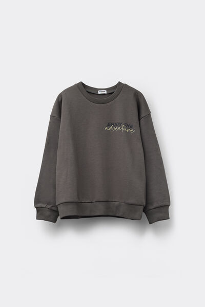 Tezenis Sudadera Gruesa Niño Cuello Redondo y Estampado Niño Verde