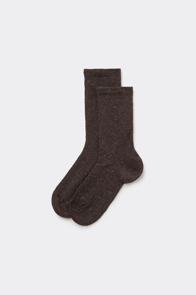 Tezenis Calcetines Cortos de Lana Merino Laminada Mujer Marrón Tamaño TU