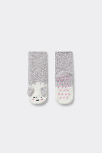 Tezenis Calcetines Antideslizantes Suaves para Niña con Aplicación Chica