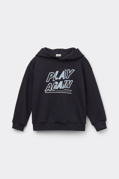 Tezenis Sudadera Gruesa Niño Capucha y Estampado Niño Azul