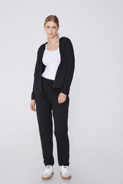 Tezenis Joggers s Vnitřní Kapsou a Stahovací Šňůrkou Žena Cerná Velikost XS