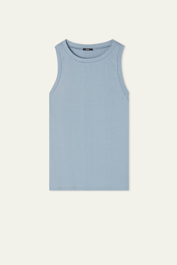 Ribbed Wide Strap Tank Top  