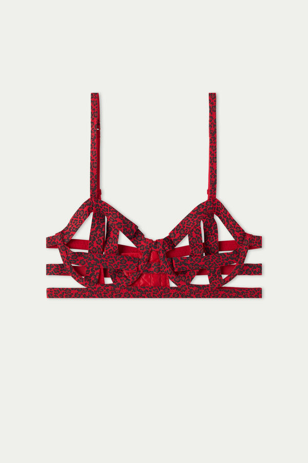 Banded Animalier Balconette Bra with Elastics  