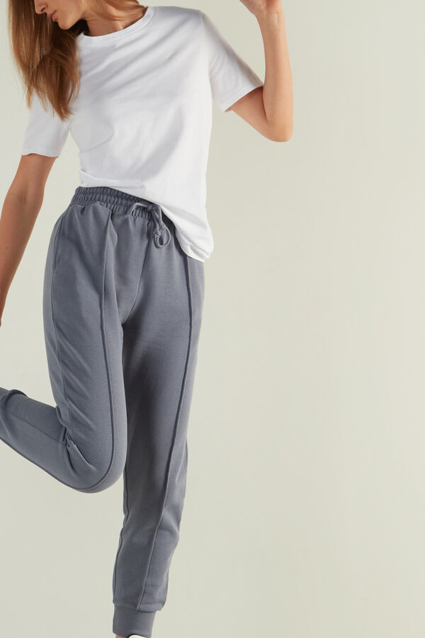 Fleece Joggers with Top Stitching  