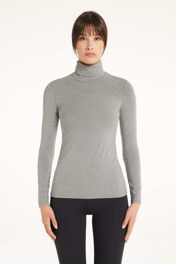 Thermal Modal and Cotton Turtleneck Top  