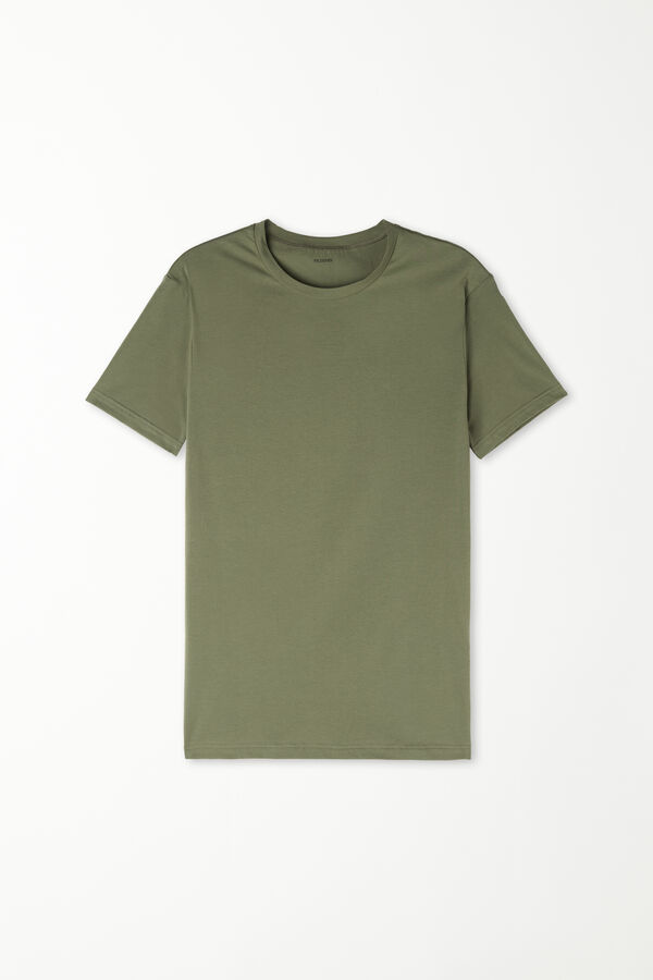 T-Shirt aus elastischer Baumwolle  