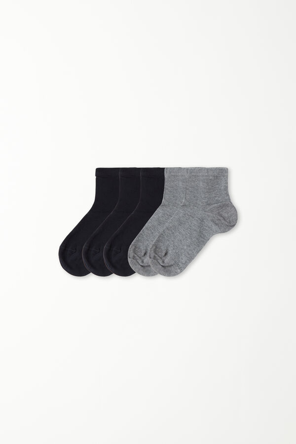 5 Pairs of Kids' Unisex Short Light Cotton Socks  