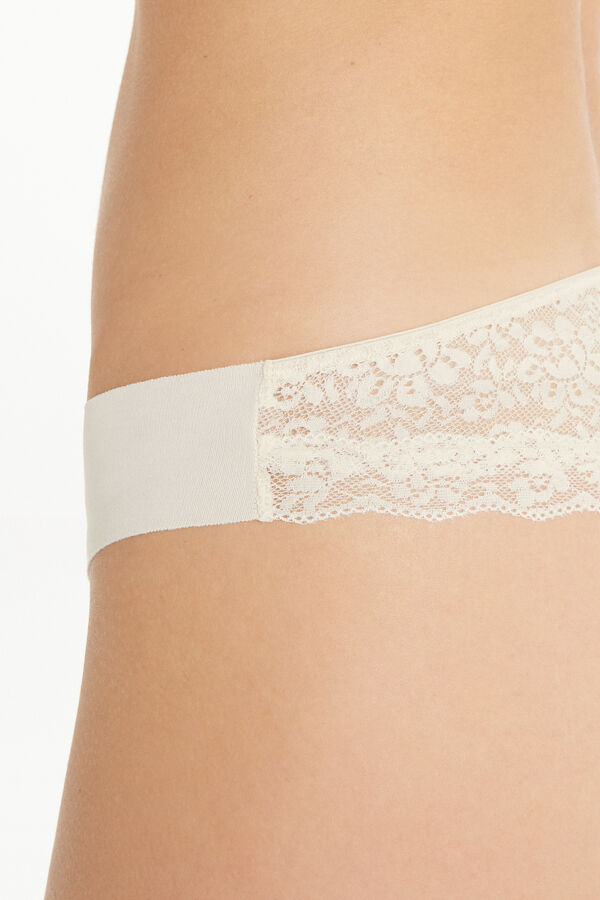 Recycled Lace and Laser Cut Cotton Brazilian Briefs  