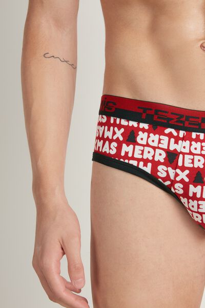 Christmas print cotton underwear