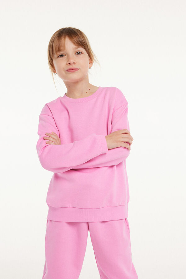 Langarm-Sweatshirt mit Rundhalsausschnitt für Kinder  