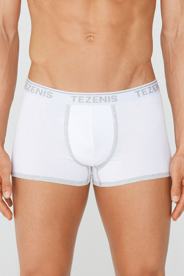 Boxers de Algodão Orgânico com Orlas Contrastantes e Logótipo  