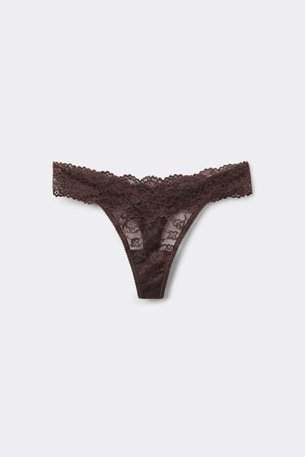 High-Cut Recycled Lace G-String  