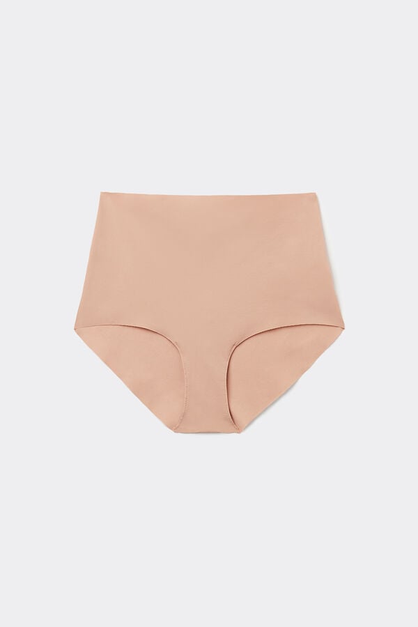 High-Waisted Laser-Cut Recycled Microfibre French Knickers  