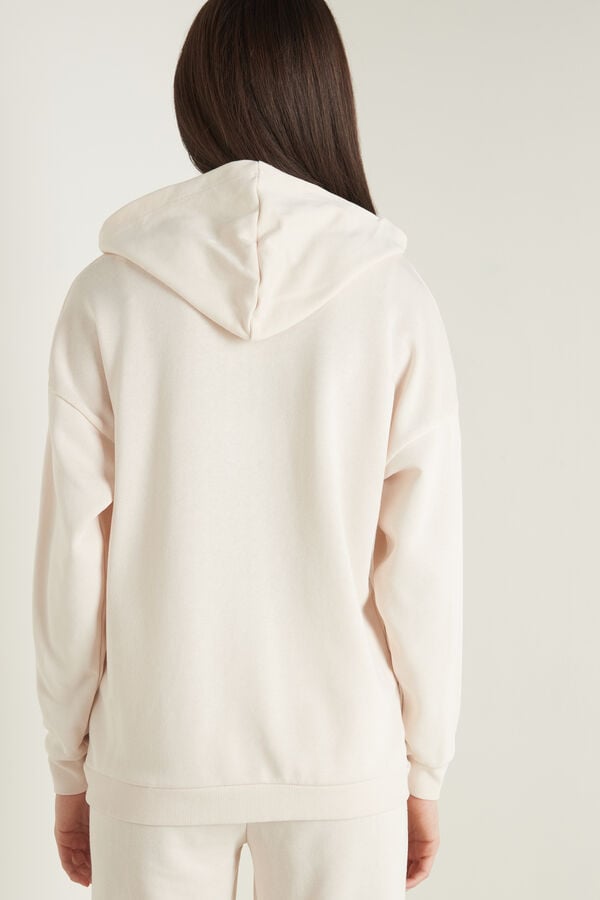 Long-Sleeved Hooded Sweatshirt with Zip  