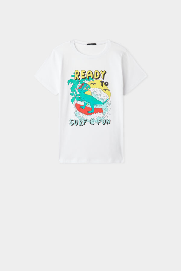 Boys’ Printed Cotton T-Shirt  