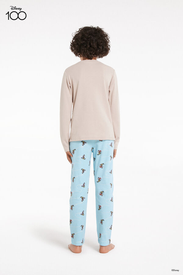 Langer Unisex-Pyjama aus schwerer Baumwolle für Kinder mit Disney-Print  