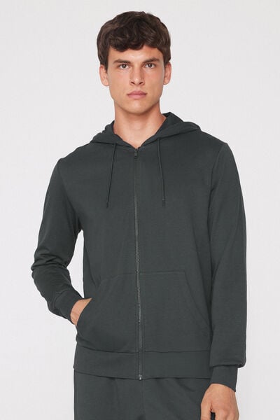 Long-Sleeved Zip-Up Hoodie