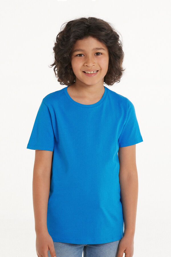 Unisex Kids’ 100% Cotton Basic T-shirt with Rounded Neck  
