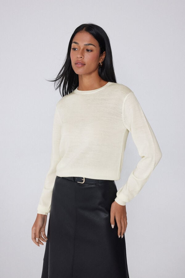 Pull Ras-du-cou Épais 100 % Laine Mérinos  