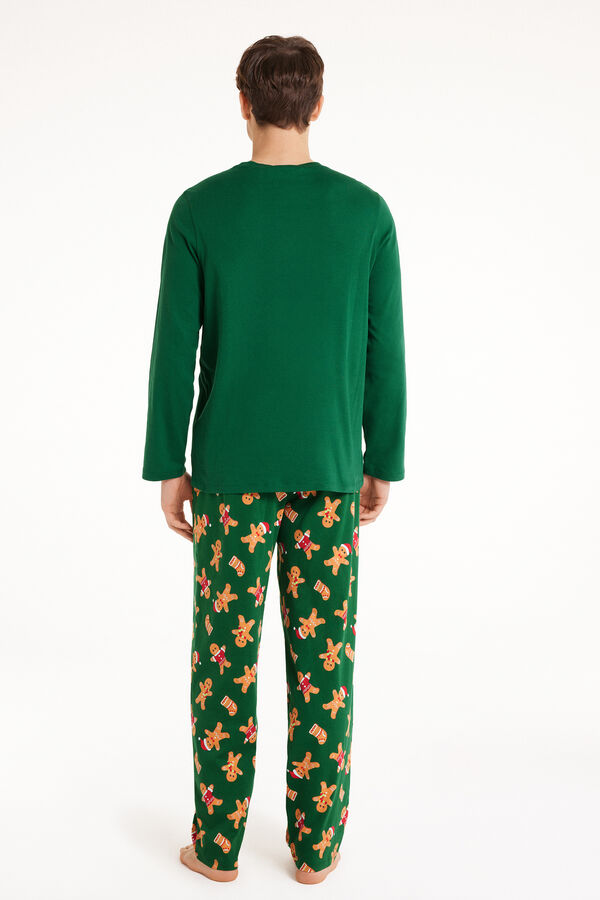 Pijama Comprido em Algodão Grosso com Estampado "Baked"  