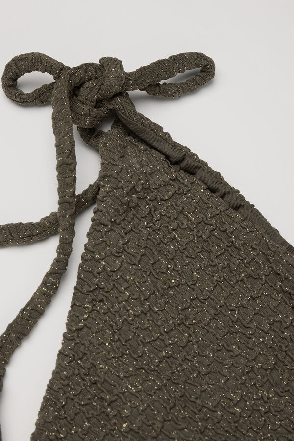 Crinkle Dune Brazilian Bikini Bottoms with Ties  