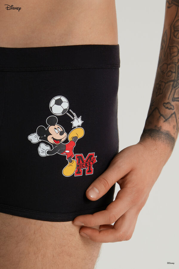 Cotton Boxers with Disney Mickey Mouse Football Print  