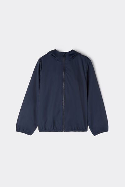 Unisex-Jacke mit Rei&szlig;verschluss und Kapuze aus Funktionsgewebe f&uuml;r Kinder