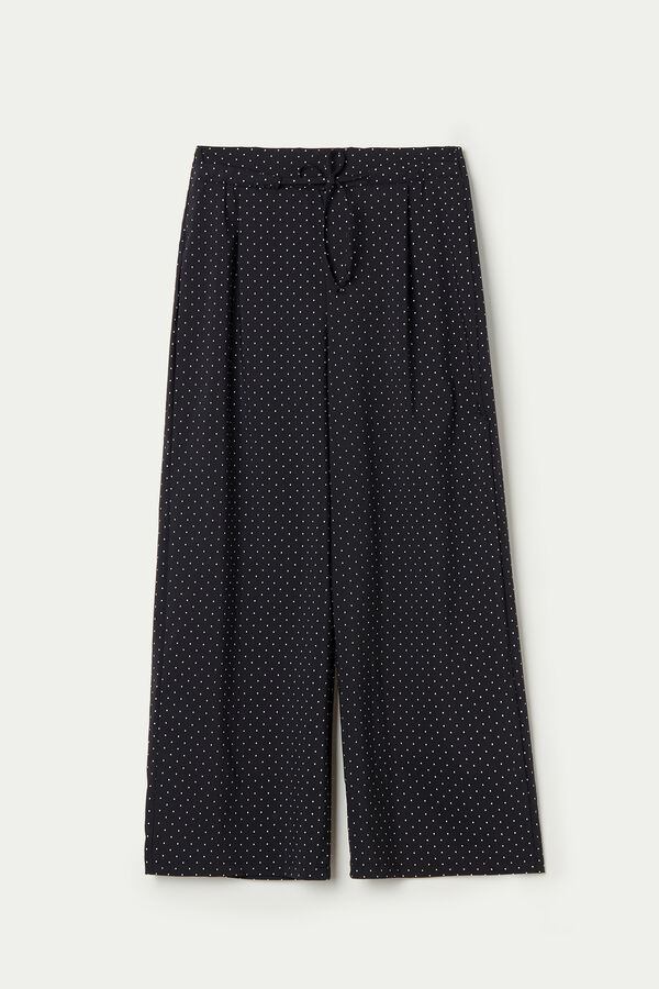 Cropped Canvas Drawstring Trousers  