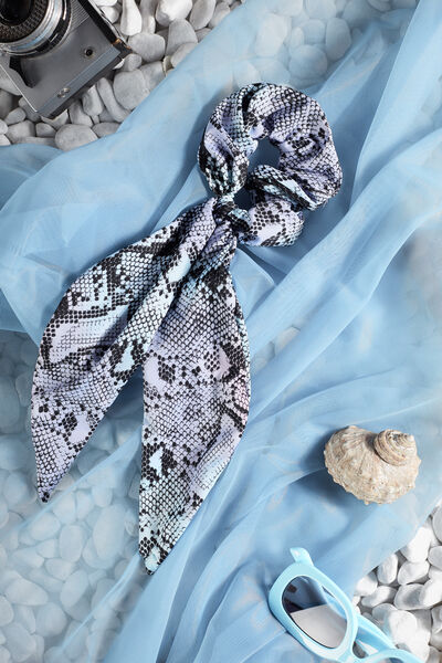 Patterned Foulard Hair Bow