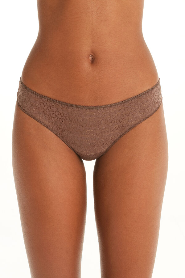 Recycled Lace and Laser Cut Microfibre Brazilian Briefs  