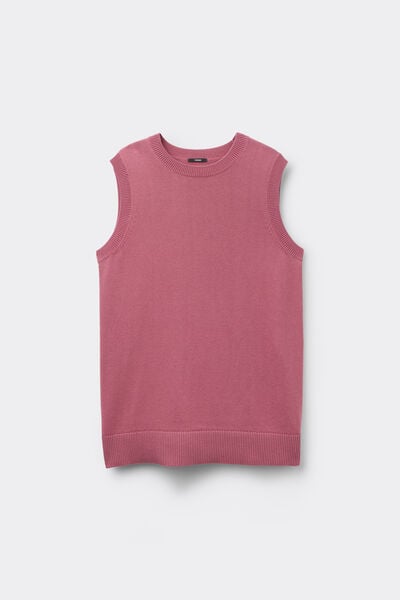 Gilet Cotone e Modal in Maglia Calata