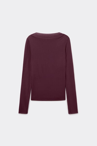 Maglia Maniche Lunghe Scollo Barchetta Viscosa