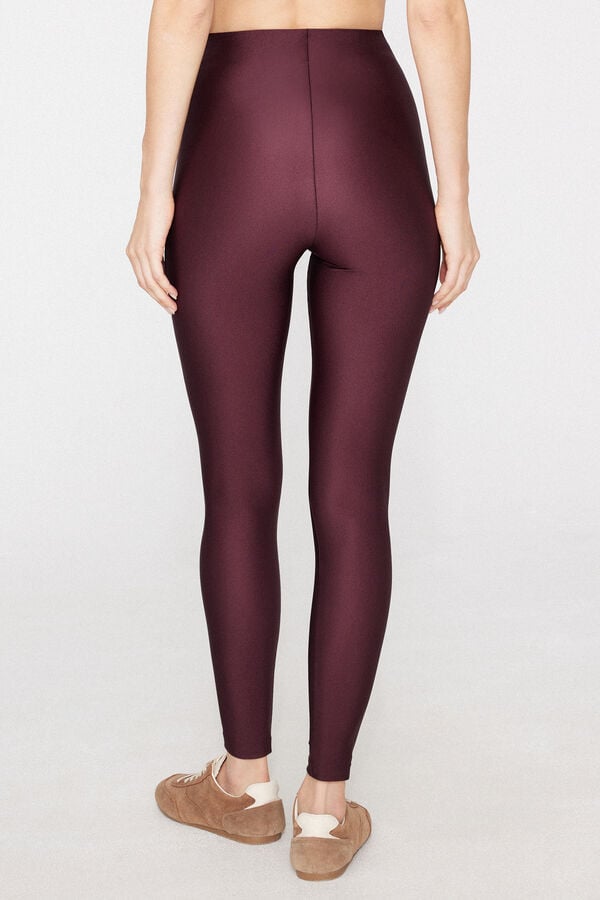 Leggings brilhantes em microfibra  