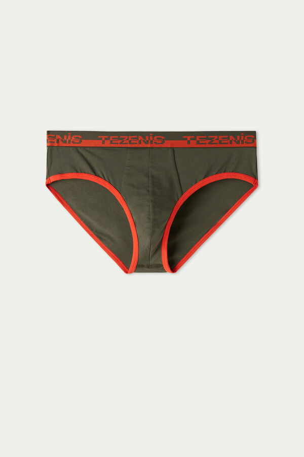 Cotton Briefs with Logo Waistband  