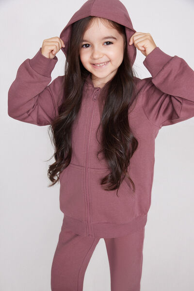 Felpa con Zip e Cappuccio Bimbi Unisex