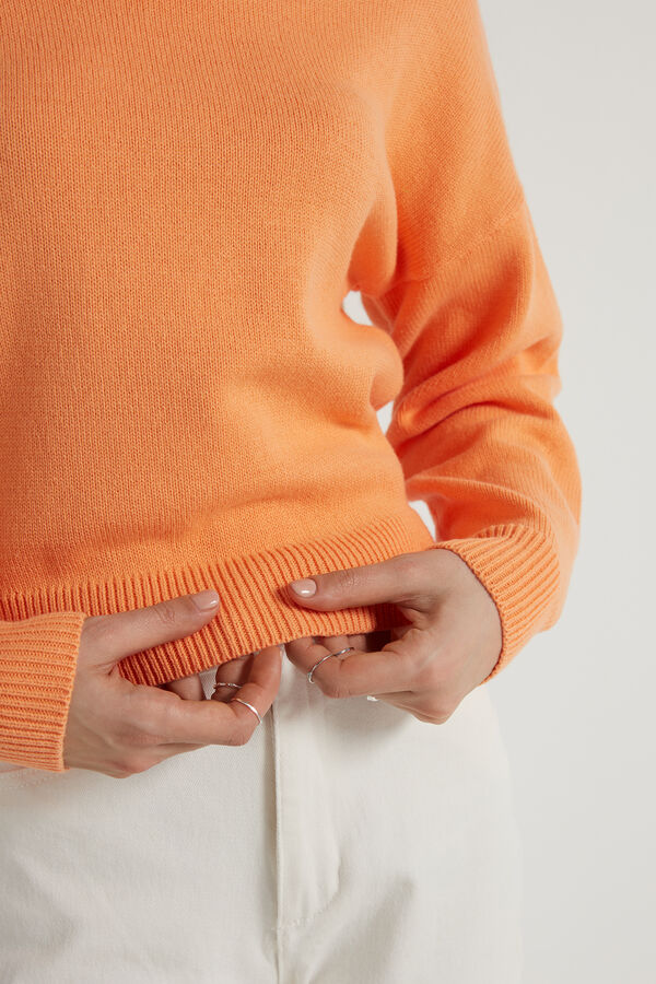 Langarm-Pullover aus Baumwolle mit Rundhalsausschnitt  