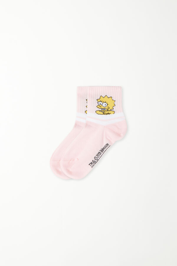 Calcetines Cortos de Niña con Estampado de The Simpsons  
