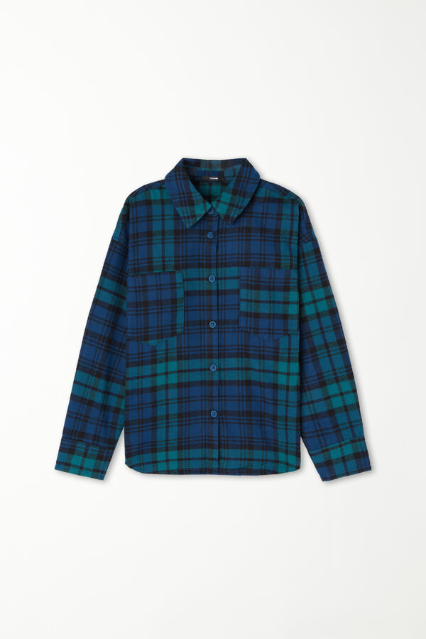 Girls’ Long-Sleeved Flannel Shirt  