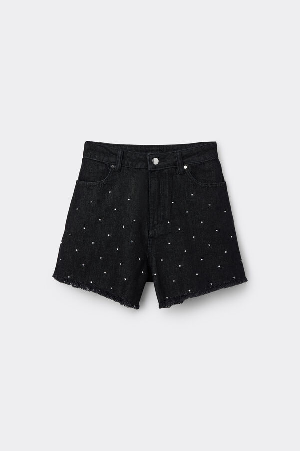 Ausgefranste Denimshorts  