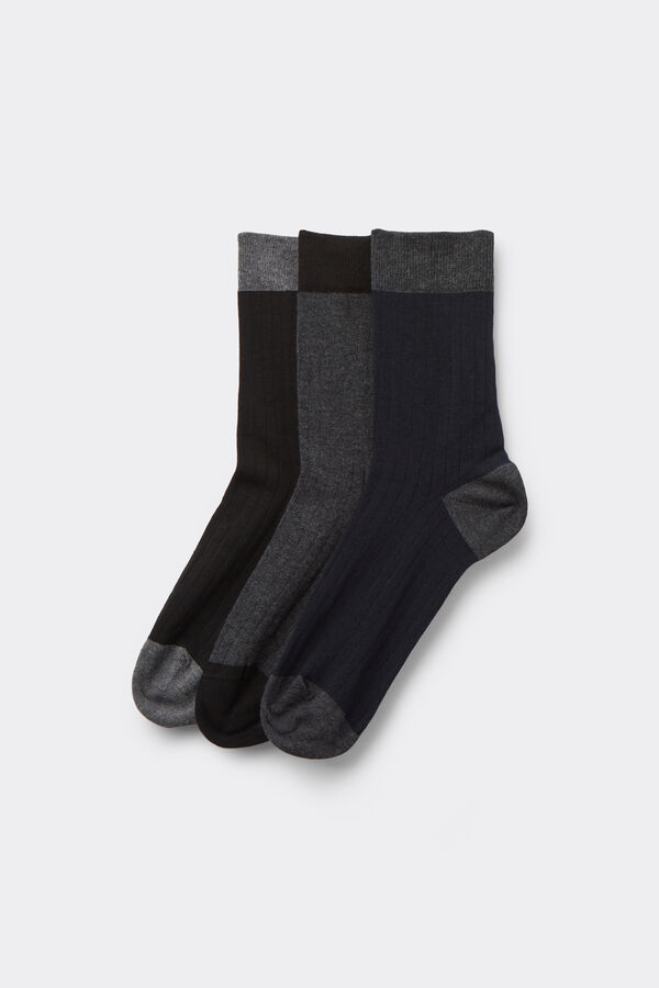 3 Paar gemusterte Baumwoll-Kurzsocken ohne Bund für Herren  