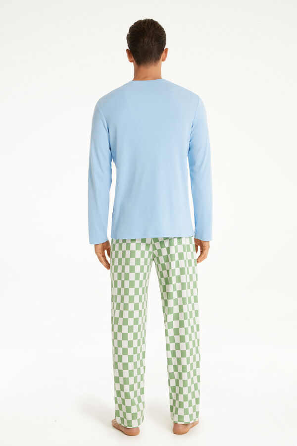 Full-Length Cotton Crocodile Print Pajamas  